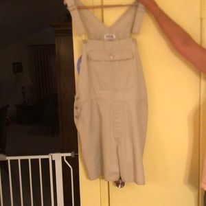 Womens khaki shirt overalls